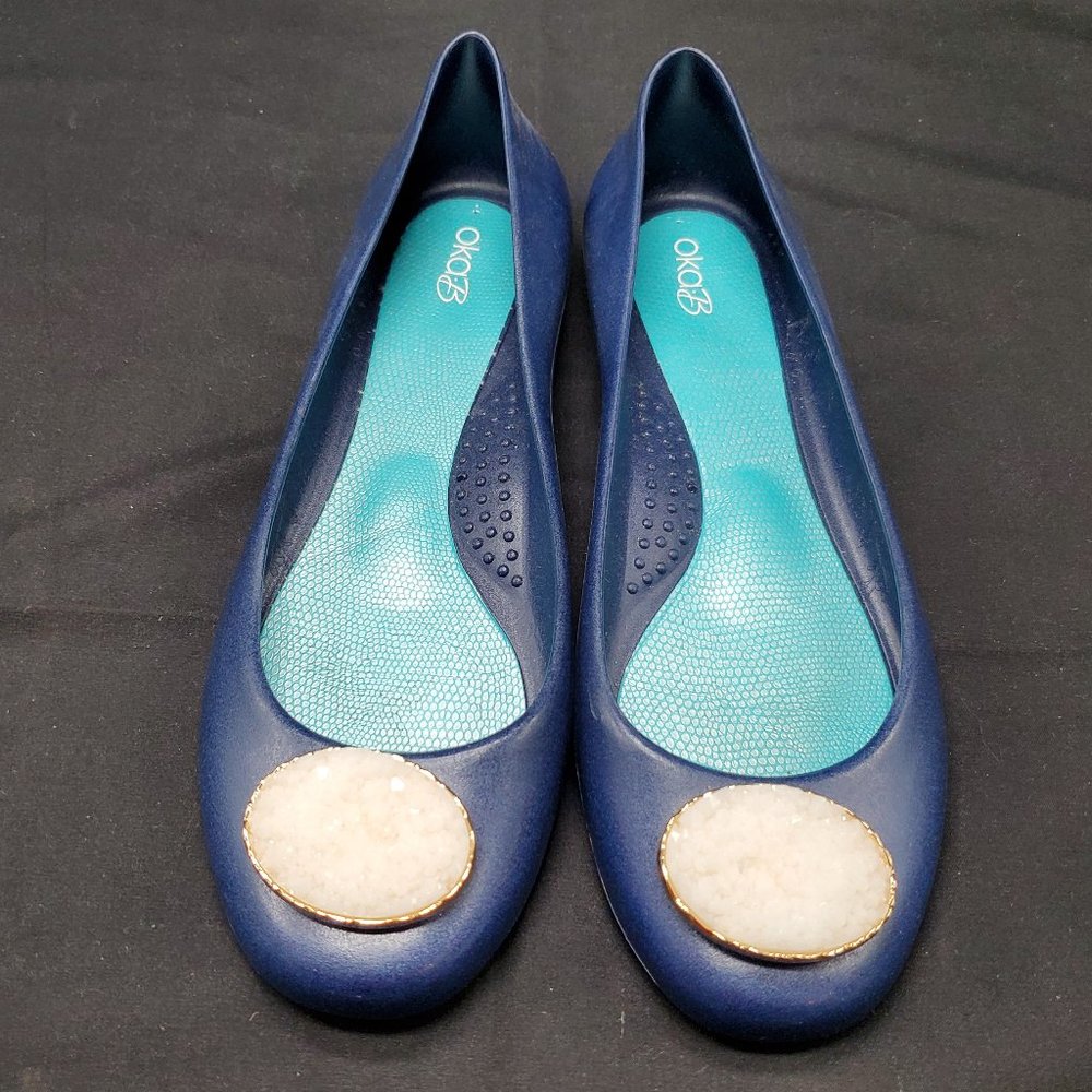 Oka-B Izzie Matte Ballet Blue Flats Size US 10 EU 40
